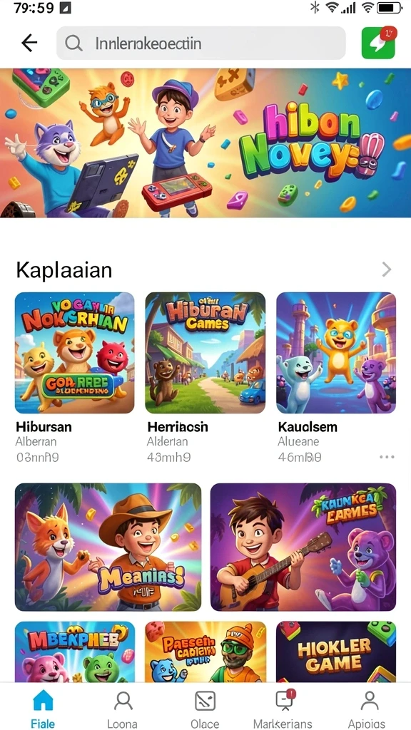 Beragam pilihan permainan yang bisa dinikmati kapan saja.