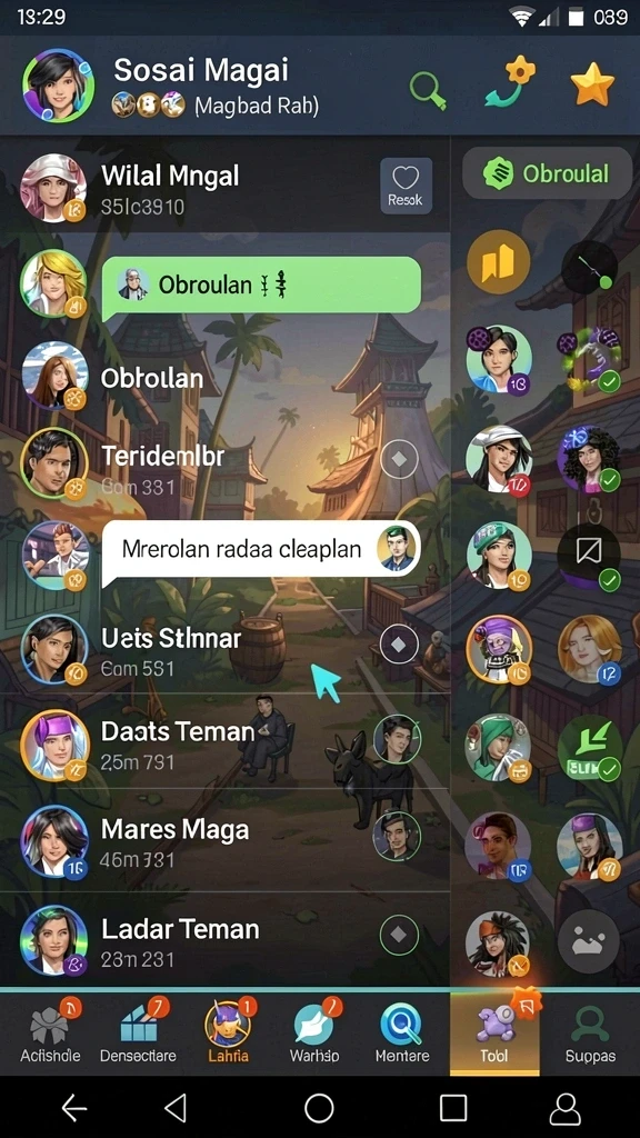 Fitur karakter unik yang dapat disesuaikan.