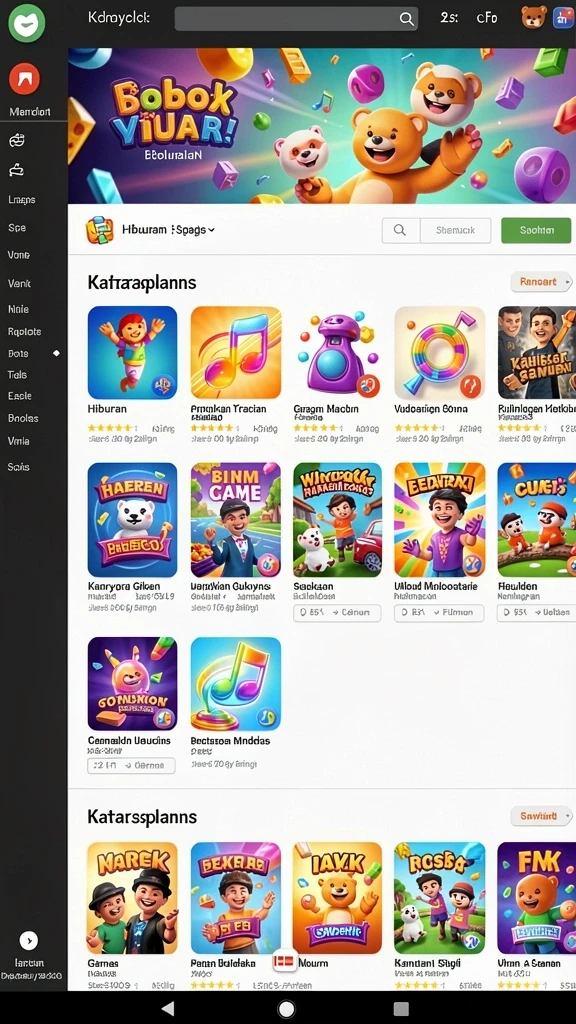 Berbagai pilihan permainan menarik.