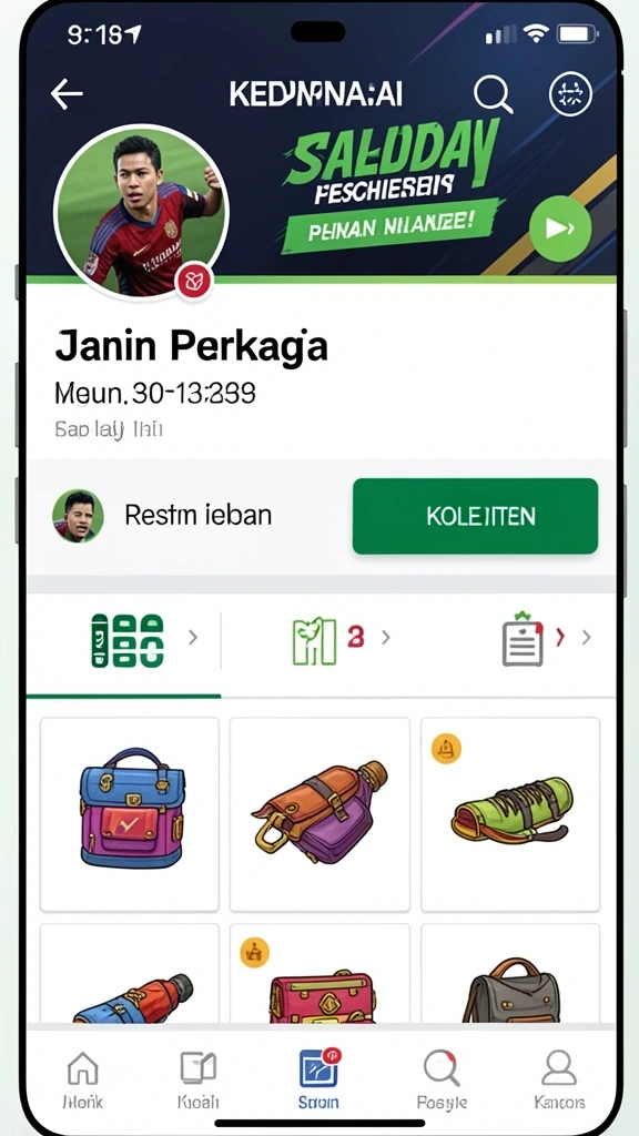 Tampilan awal yang menarik dan intuitif.