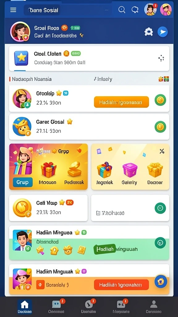 Berbagai karakter unik untuk dipilih.