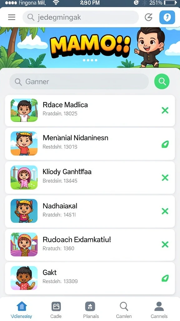 Karakter unik dengan kemampuan berbeda.