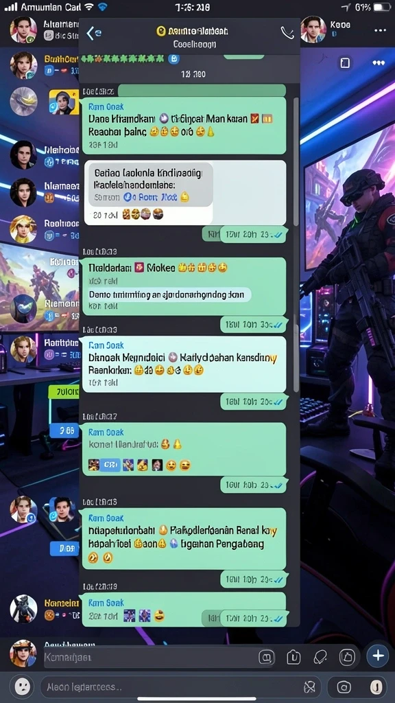 Screenshot menunjukkan karakter utama dalam aksi mengalahkan monster.