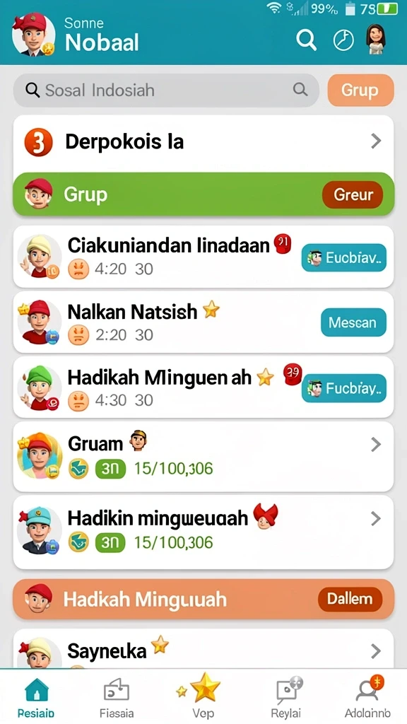 Grafis permainan yang menarik perhatian dan penuh warna.