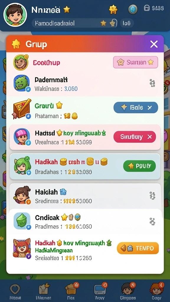 Tampilan awal aplikasi MAHJONG500 yang menarik.