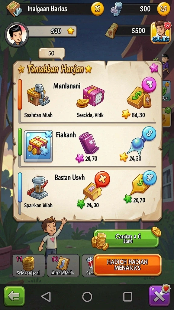 Karakter baru yang dapat kamu mainkan dalam game.