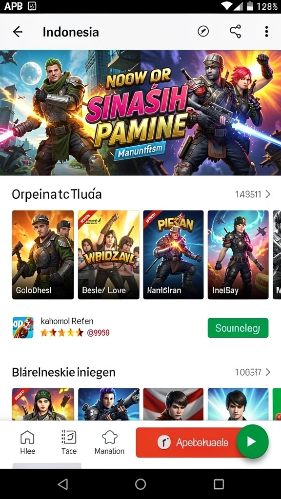 Menu permainan yang beragam dan menarik.