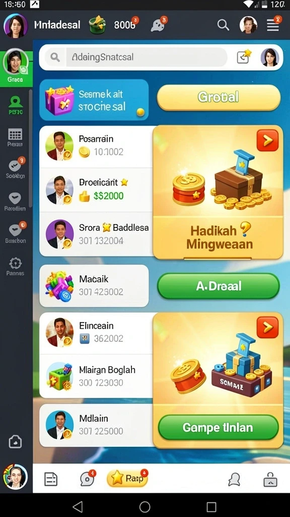 Sistem level yang dinamis dan menantang.