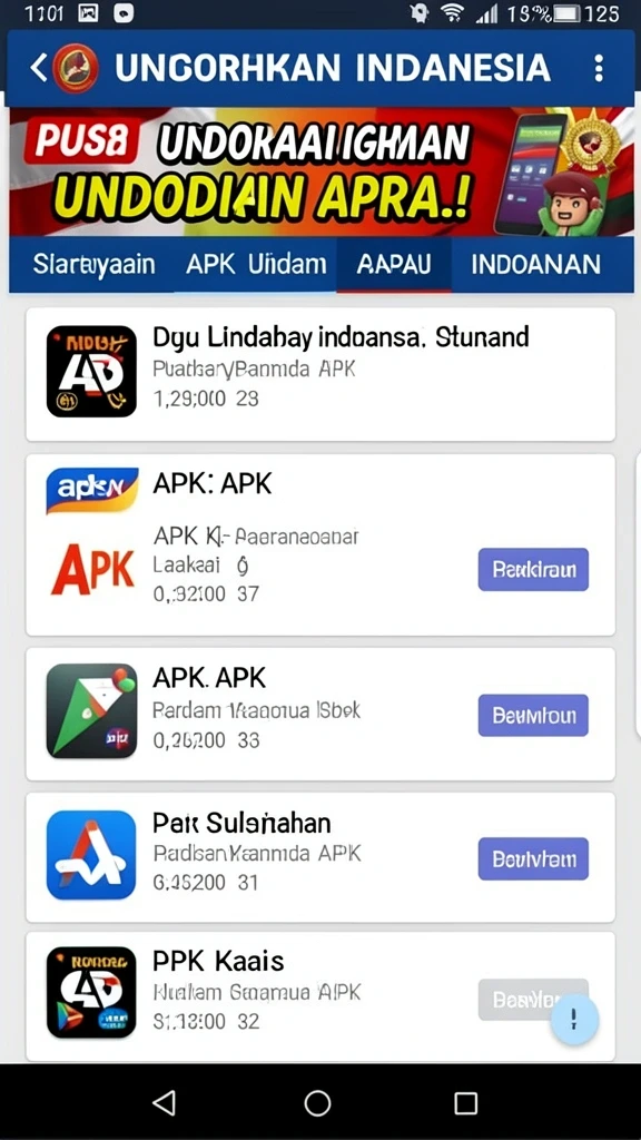 Screenshot menunjukkan tampilan level yang penuh warna.