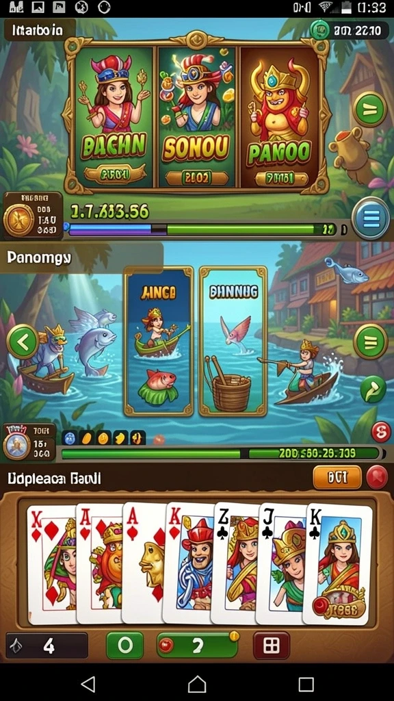 Screenshot menampilkan karakter utama dalam pertempuran epik.